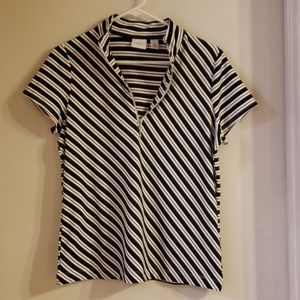 Weekends by chico's stripped shirt